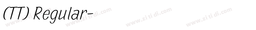 华文细黑(TT) Regular字体转换